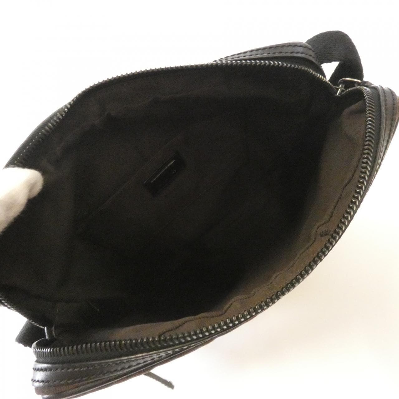 FENDI 8BT099 JQ5 Shoulder Bag Canvas Black Canvas - Thumbnail 6