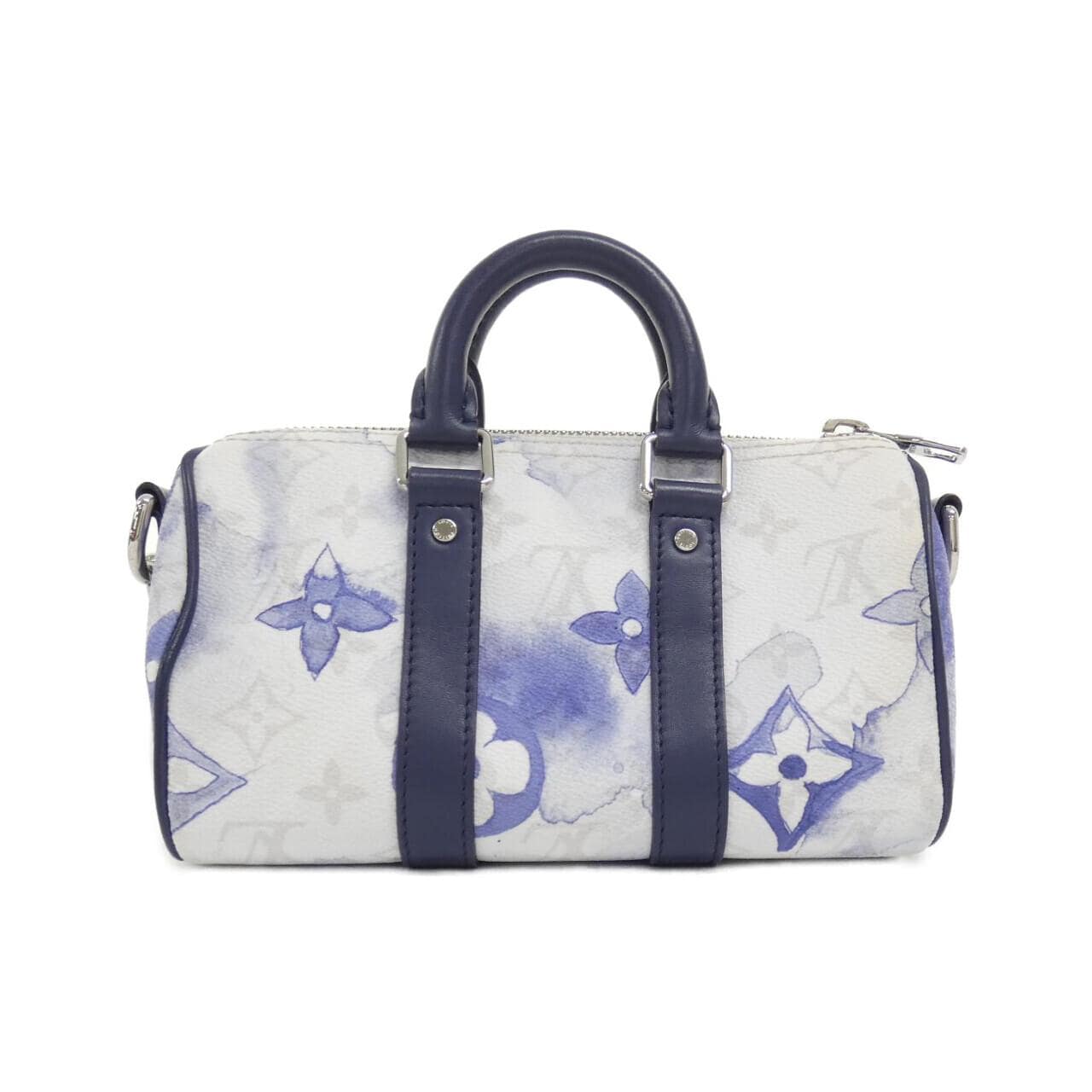 LOUIS VUITTON Keepall M45761 Boston Bag Monogram 藍色 Monogram 中古品A - 縮圖 2