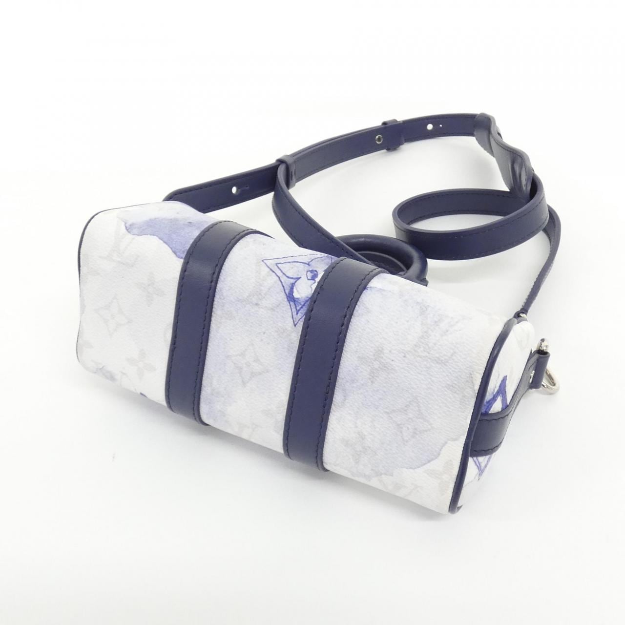 LOUIS VUITTON Keepall M45761 Boston Bag Monogram 藍色 Monogram 中古品A - 縮圖 3