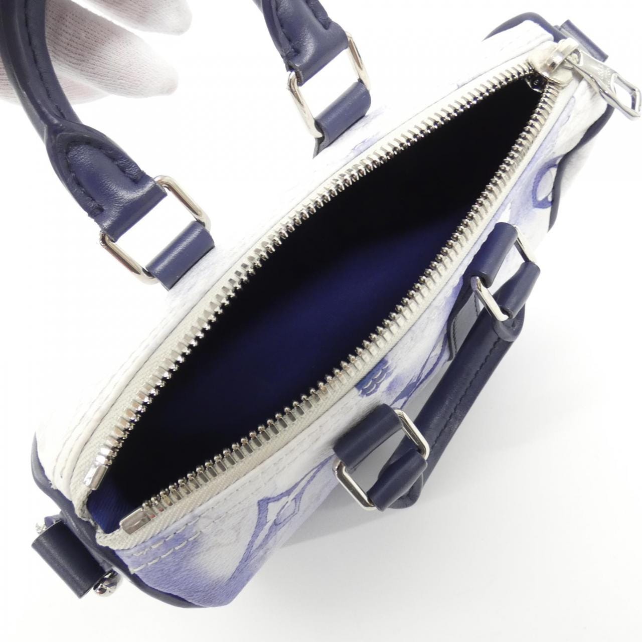 LOUIS VUITTON Keepall M45761 Boston Bag Monogram 藍色 Monogram 中古品A - 縮圖 7