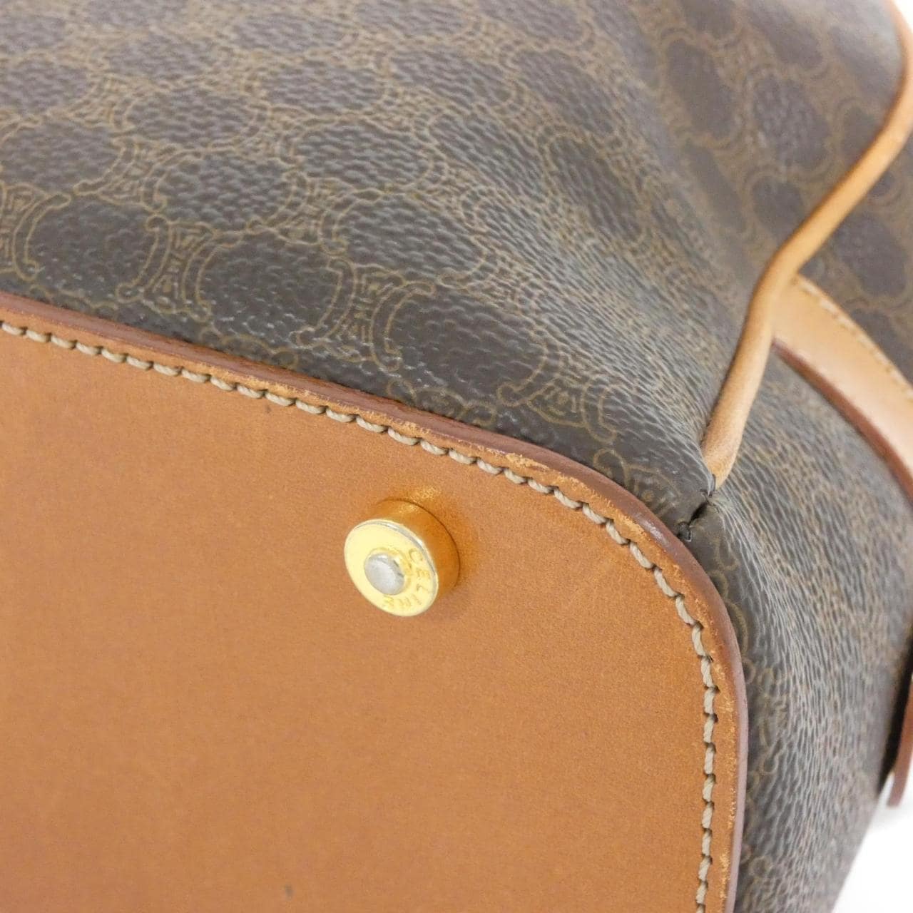 CELINE Bag Canvas 棕色 帆布 中古品A - 縮圖 3