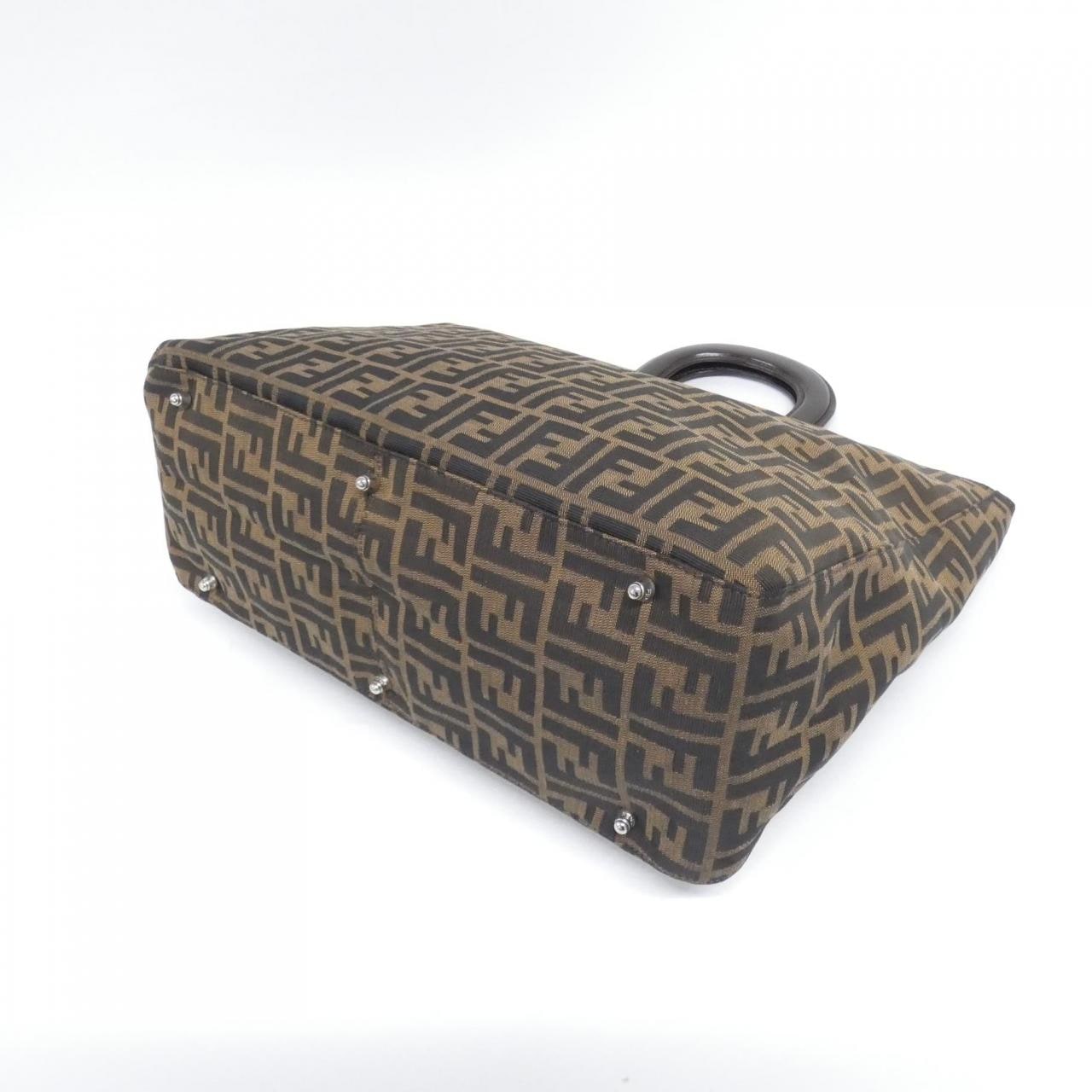 FENDI 26329 Bag Canvas Black Canvas - Thumbnail 2