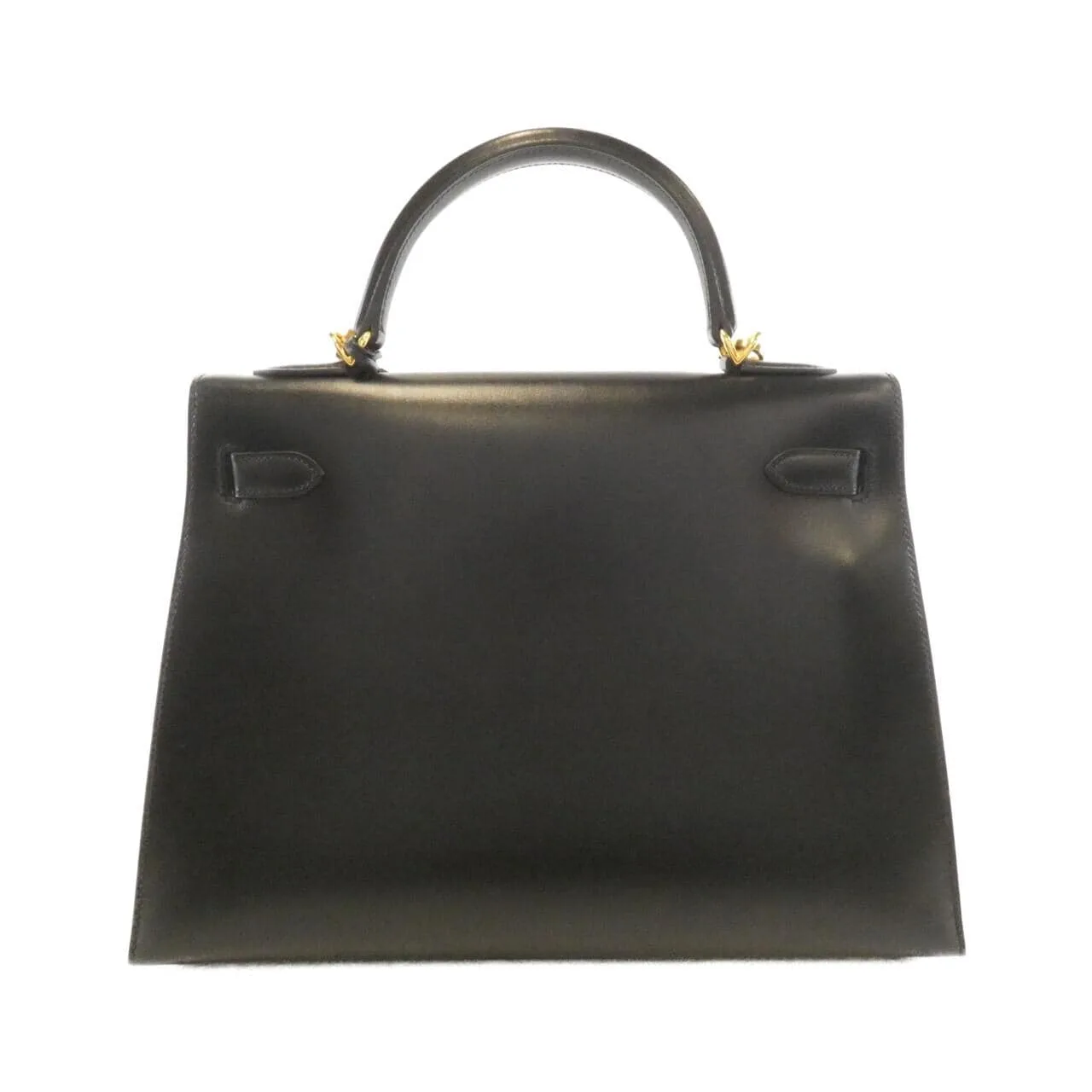 HERMES Kelly 001858CC Handbag Box Calf Black Box Calf Leather Rank A - Thumbnail 2