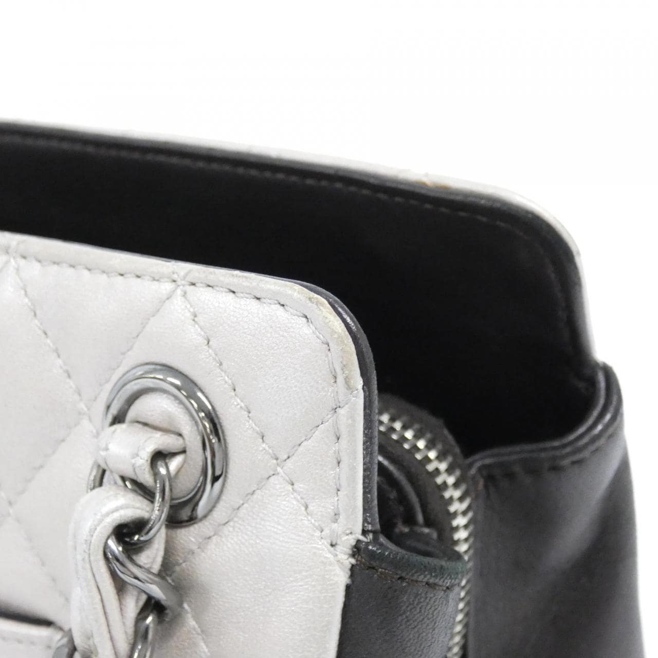 CHANEL 46864 Shoulder Lambskin Silver Lambskin - Thumbnail 5