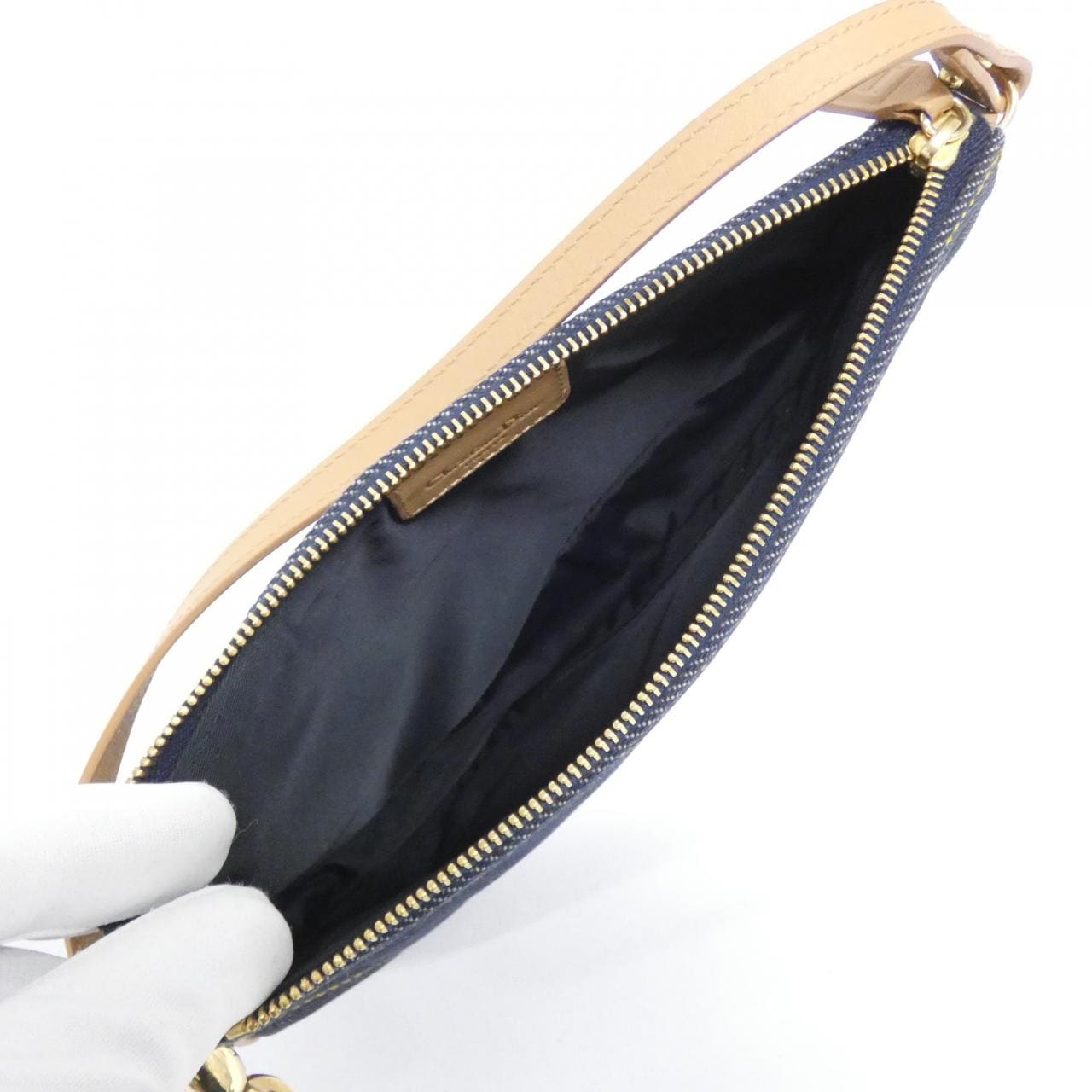 DIOR Saddle Shoulder Bag Denim Blue Denim Rank A - Thumbnail 6