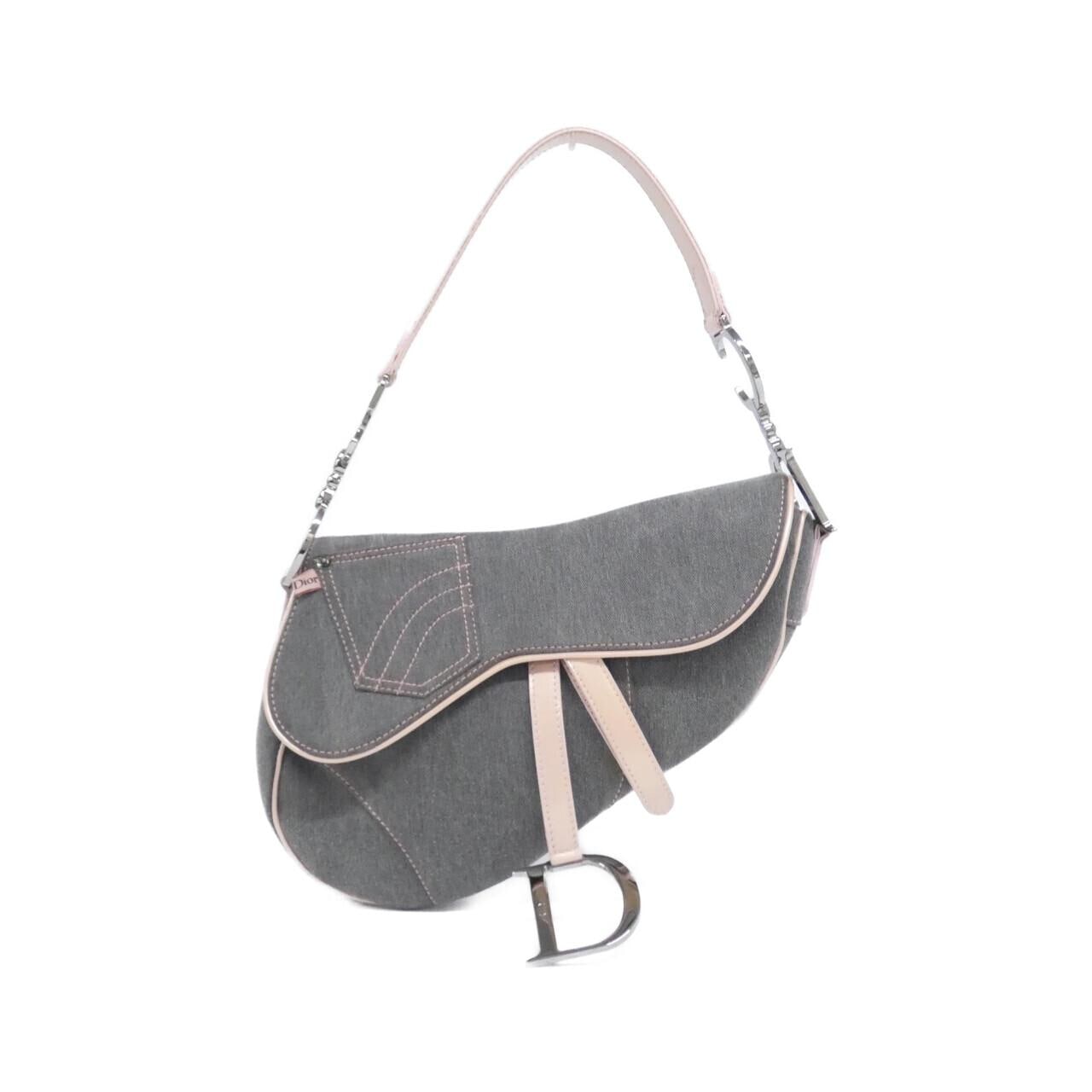 DIOR Saddle JEP44001 Shoulder Bag Denim Pink