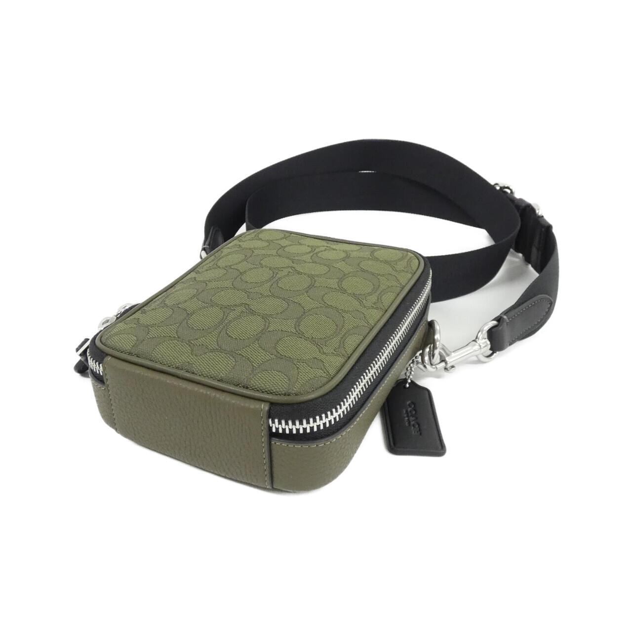 COACH CH097 Shoulder Bag Canvas Black Canvas New - Thumbnail 3