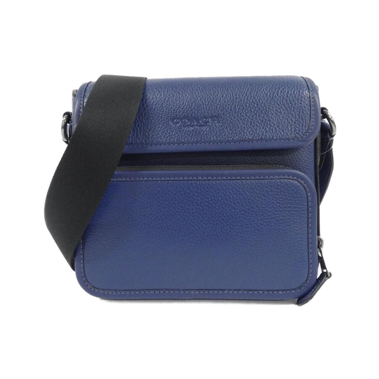 COACH CY800 Shoulder Bag Leather Black