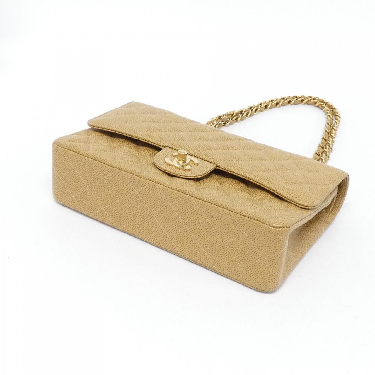 CHANEL Matelasse 1112 Shoulder Grained Calfskin Beige Grained Calfskin - Thumbnail 3