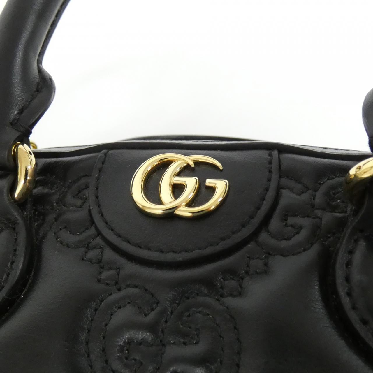 GUCCI 702251 UM8HG Bag Leather 黑色 皮革 新品 - 縮圖 4