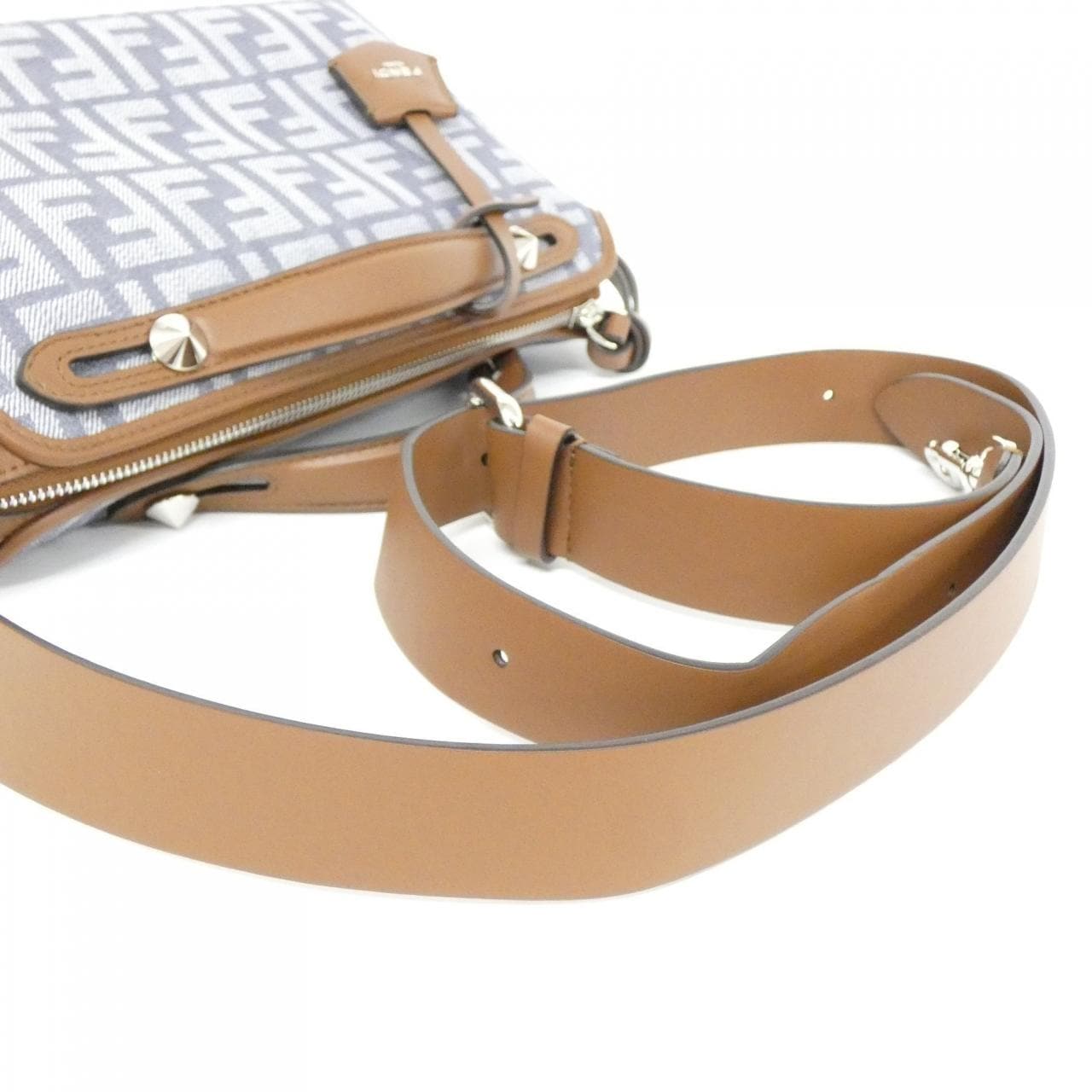 FENDI By The Way 8BL155 AUT4 Bag Denim Black Denim New - Thumbnail 4