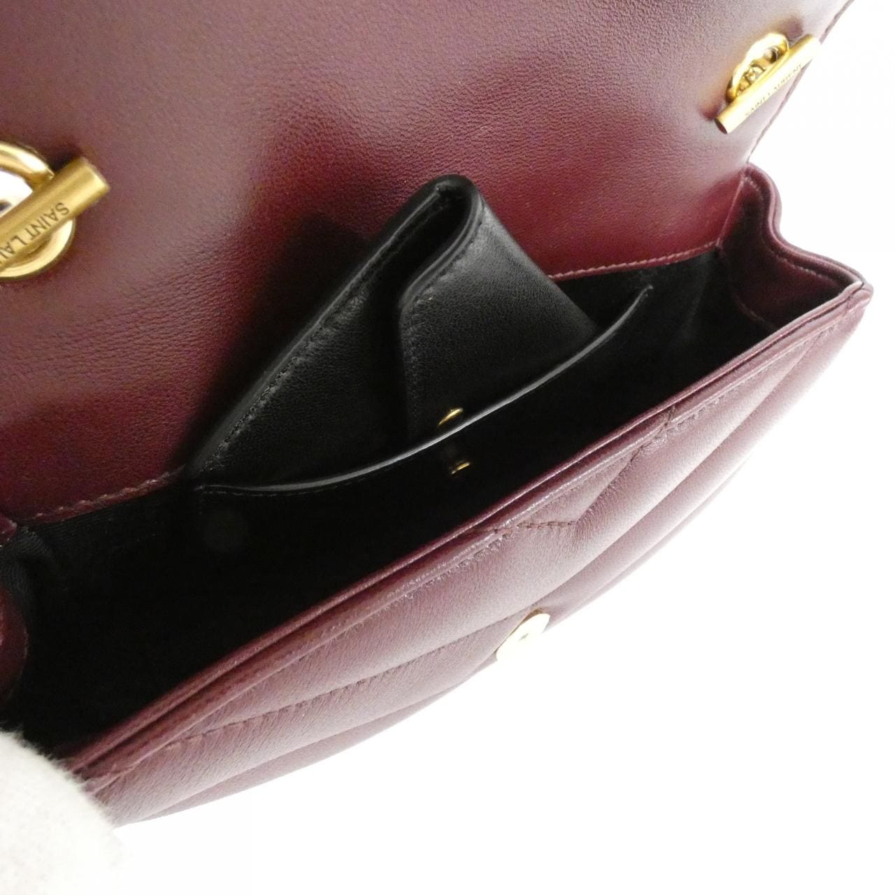 SAINT LAURENT Loulou 821749 AAEAX Shoulder Bag Lambskin 黑色 羊皮 新品 - 縮圖 6