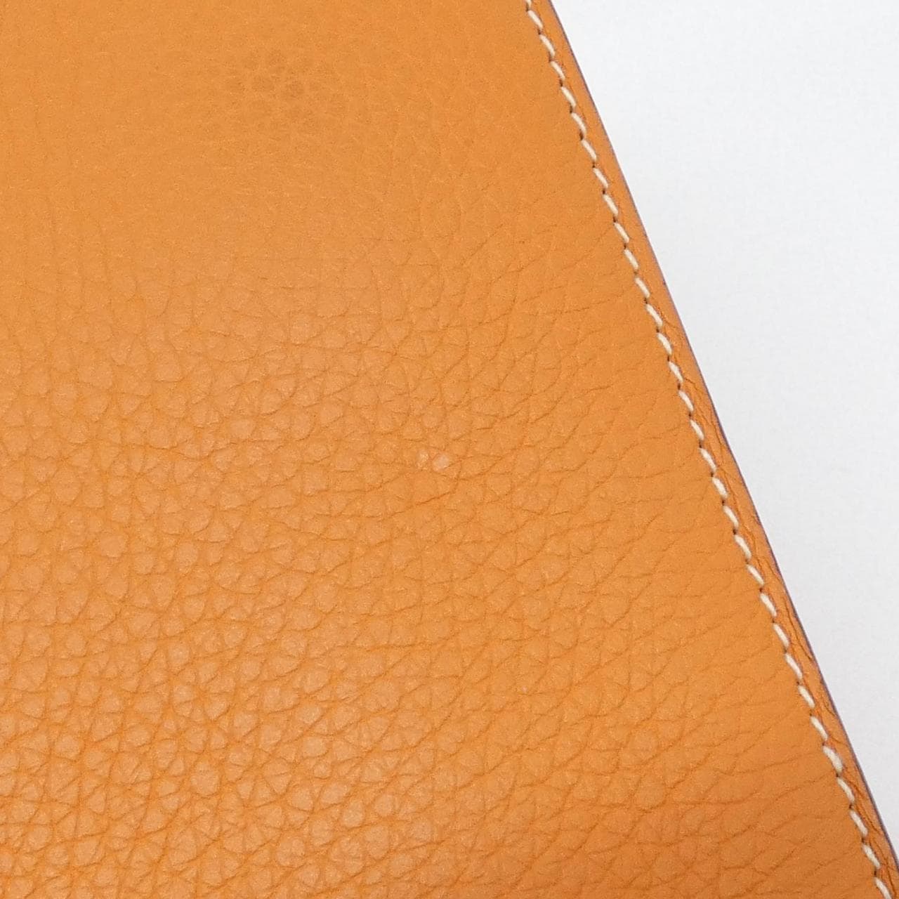 HERMES Halzan HERMÈS 070428CK Bag Clemence Orange Clemence Leather Rank A - Thumbnail 5