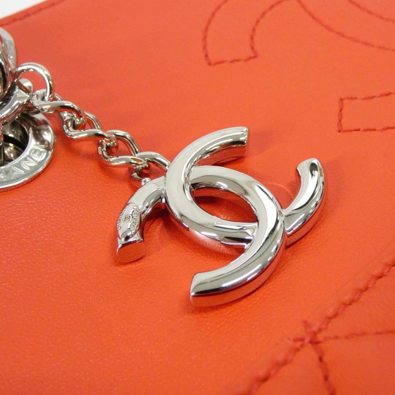 CHANEL 98620 Handbag Lambskin 紅色 羊皮 中古品A - 縮圖 4