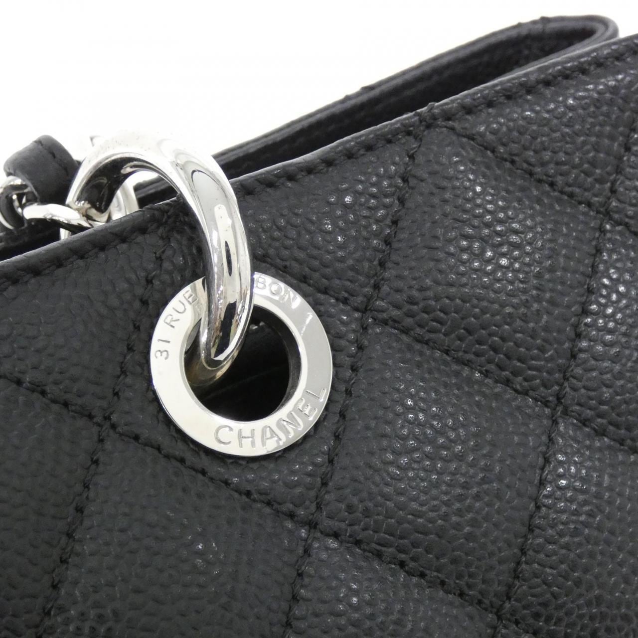 CHANEL 50995 Shoulder Grained Calfskin 黑色 荔枝紋牛皮 中古品A - 縮圖 4