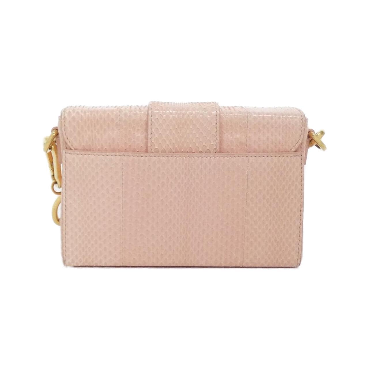 DIOR 30 Montaigne Shoulder Bag Python Pink Python - Thumbnail 2