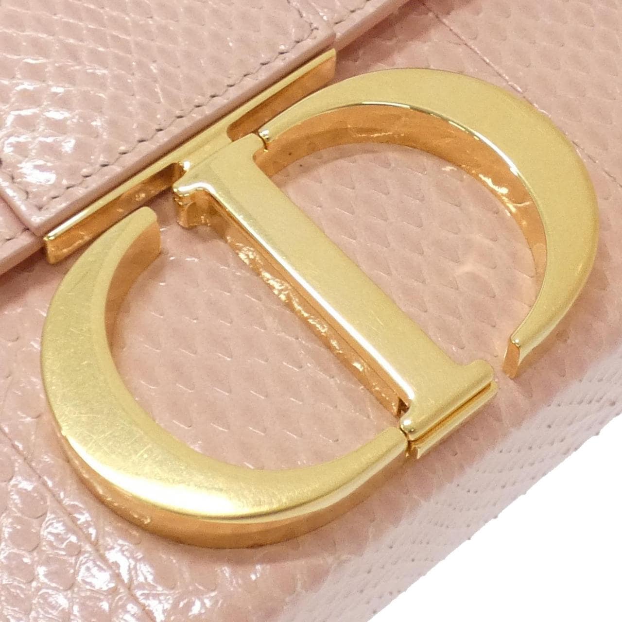 DIOR 30 Montaigne Shoulder Bag Python Pink Python - Thumbnail 4