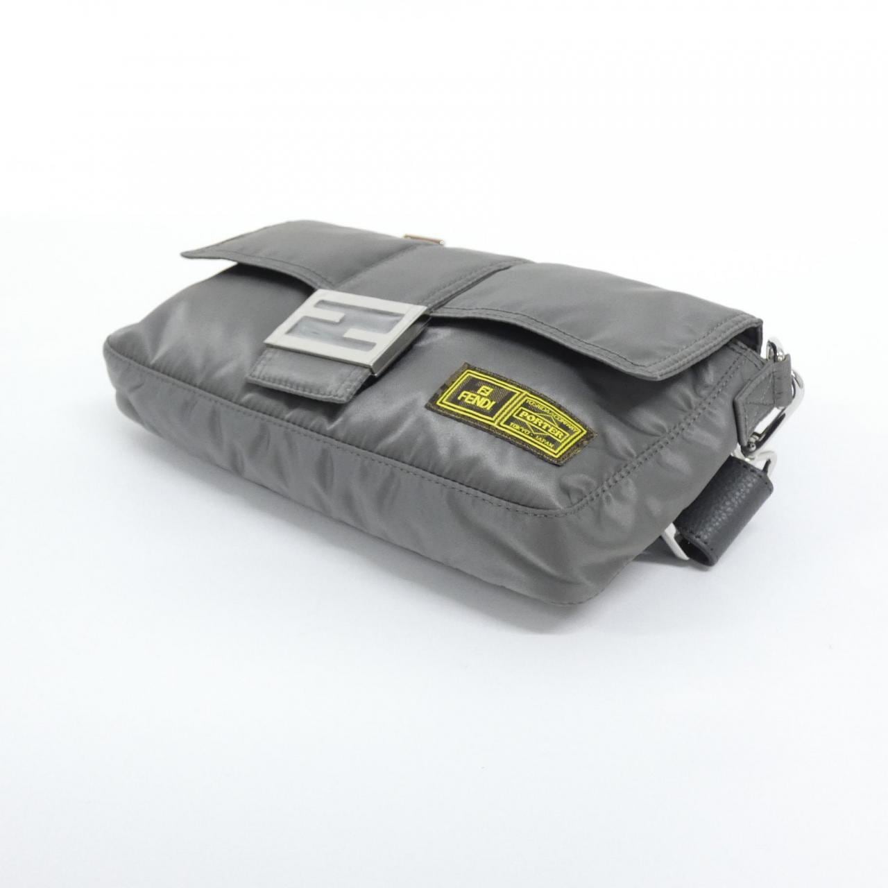 FENDI Baguette 7VA472 A91S Belt Bag Nylon Black Nylon - Thumbnail 3