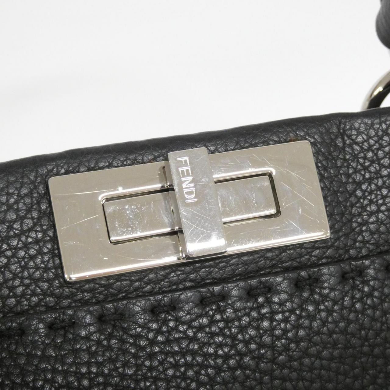 FENDI Peekaboo 8BN290 Q0J Bag Black Rank A - Thumbnail 5