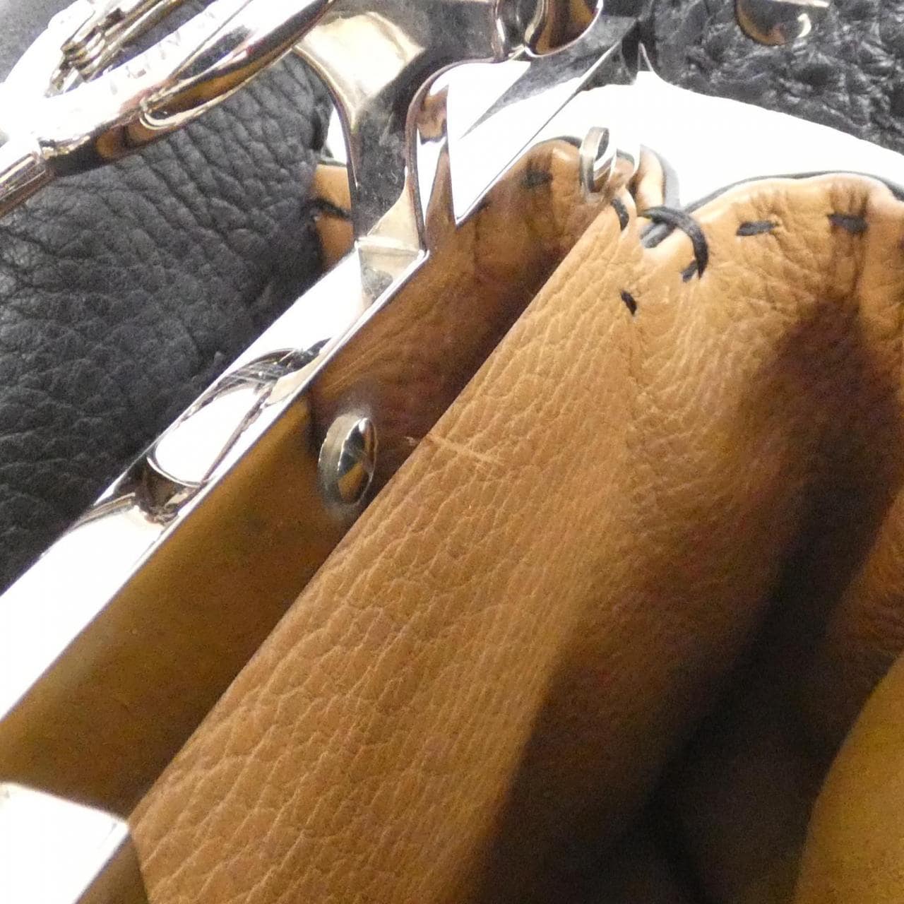 FENDI Peekaboo 8BN290 Q0J Bag Black Rank A - Thumbnail 9