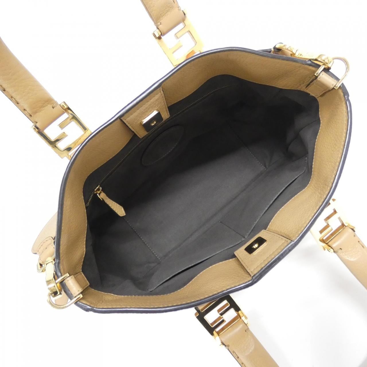 FENDI 8BH367 SFR Tote 黑色 中古品A - 縮圖 10