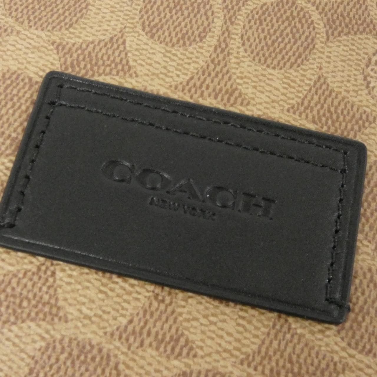 COACH CV763 Shoulder Bag Canvas 黑色 帆布 新品 - 縮圖 4