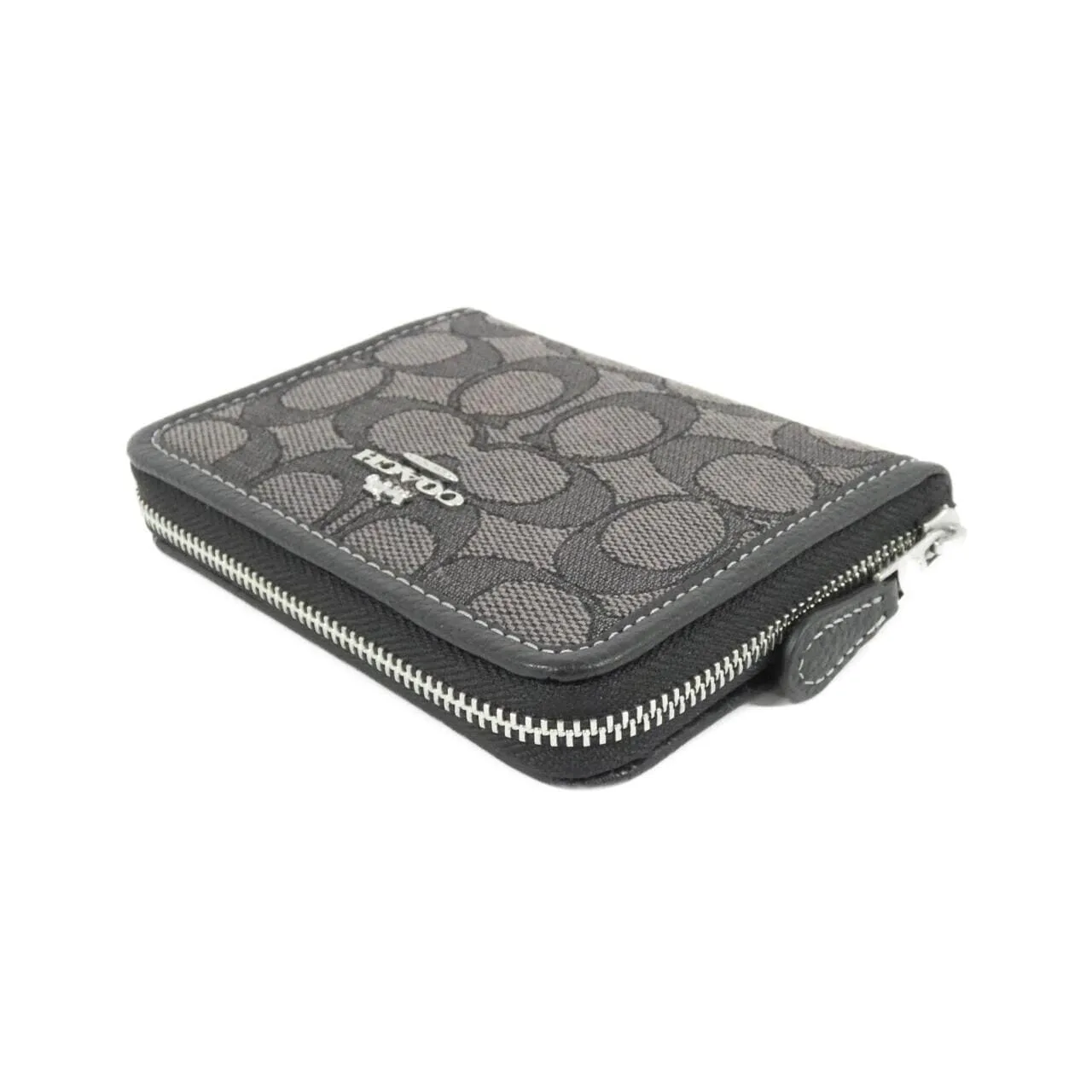 COACH CH389 Coin Case Canvas 黑色 帆布 新品 - 縮圖 3