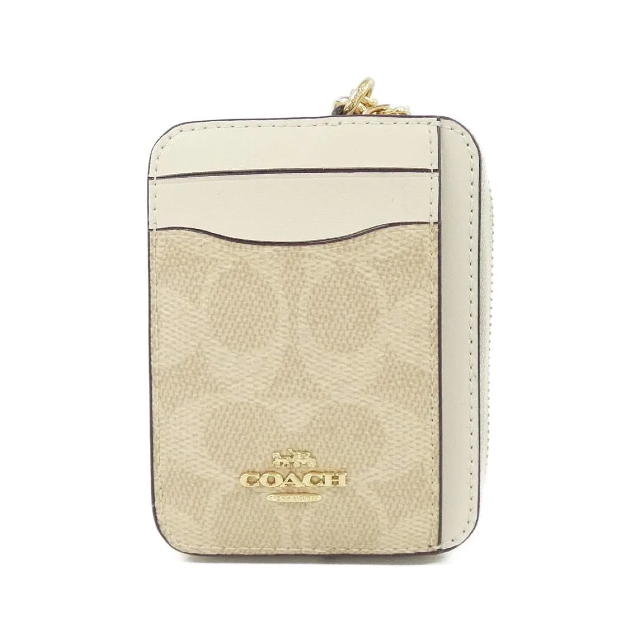 COACH CW883 Card Case Canvas Black