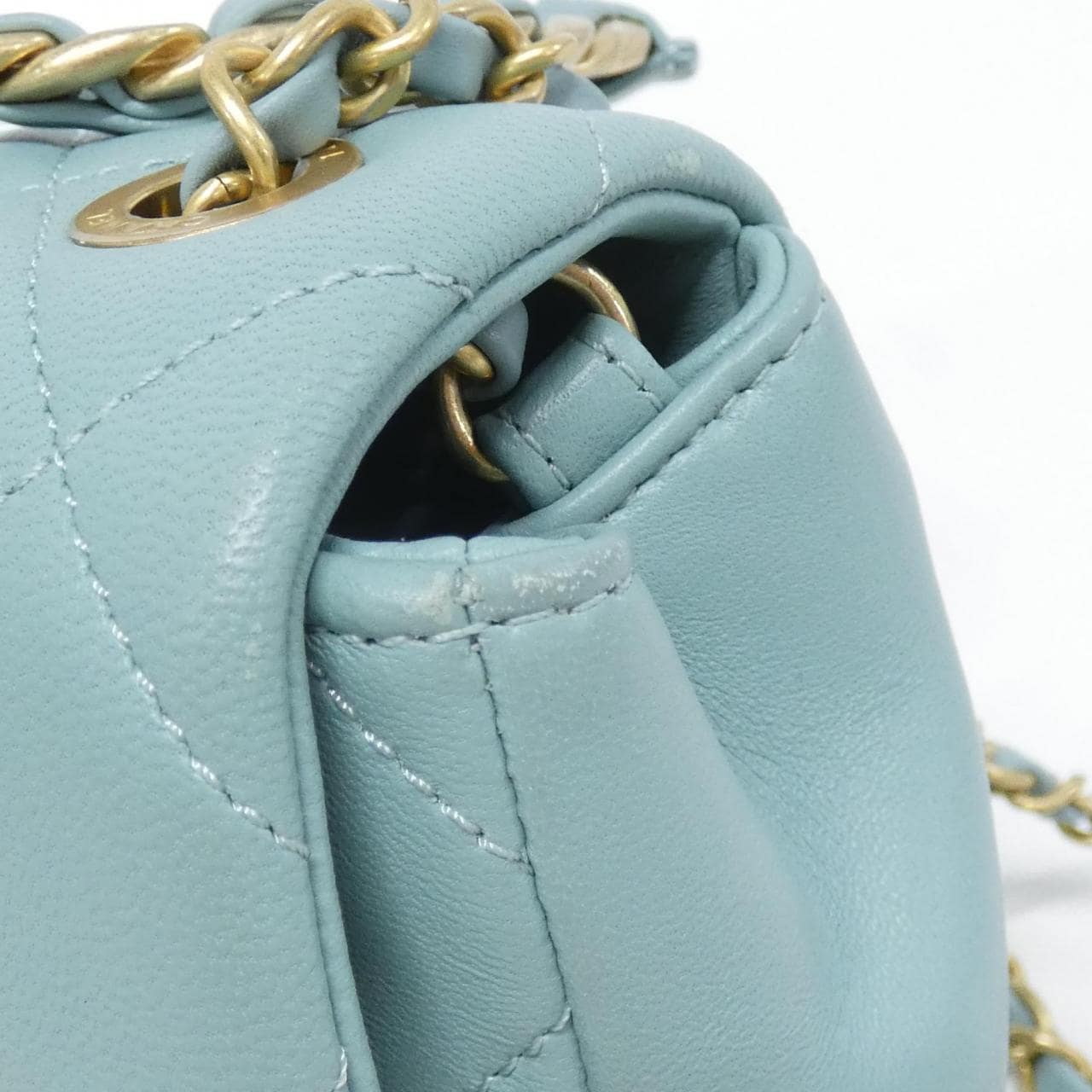 CHANEL Chanel 19 AS1357 Handbag Lambskin 藍色 羊皮 中古品A - 縮圖 5