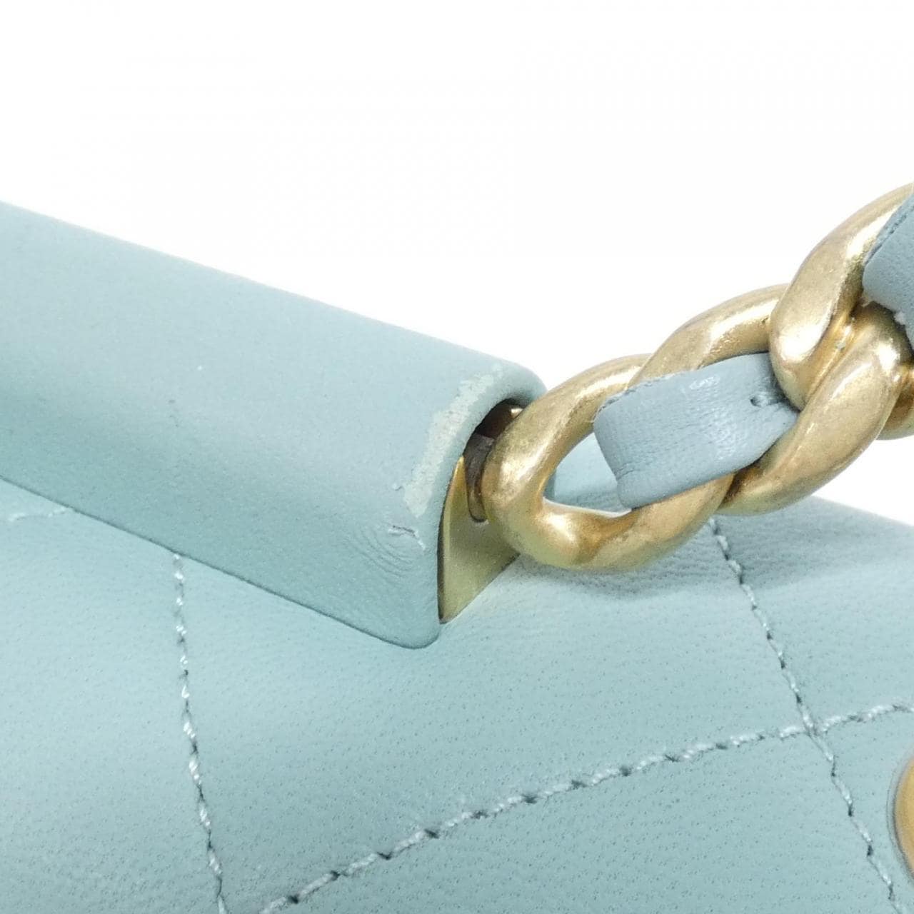 CHANEL Chanel 19 AS1357 Handbag Lambskin 藍色 羊皮 中古品A - 縮圖 6