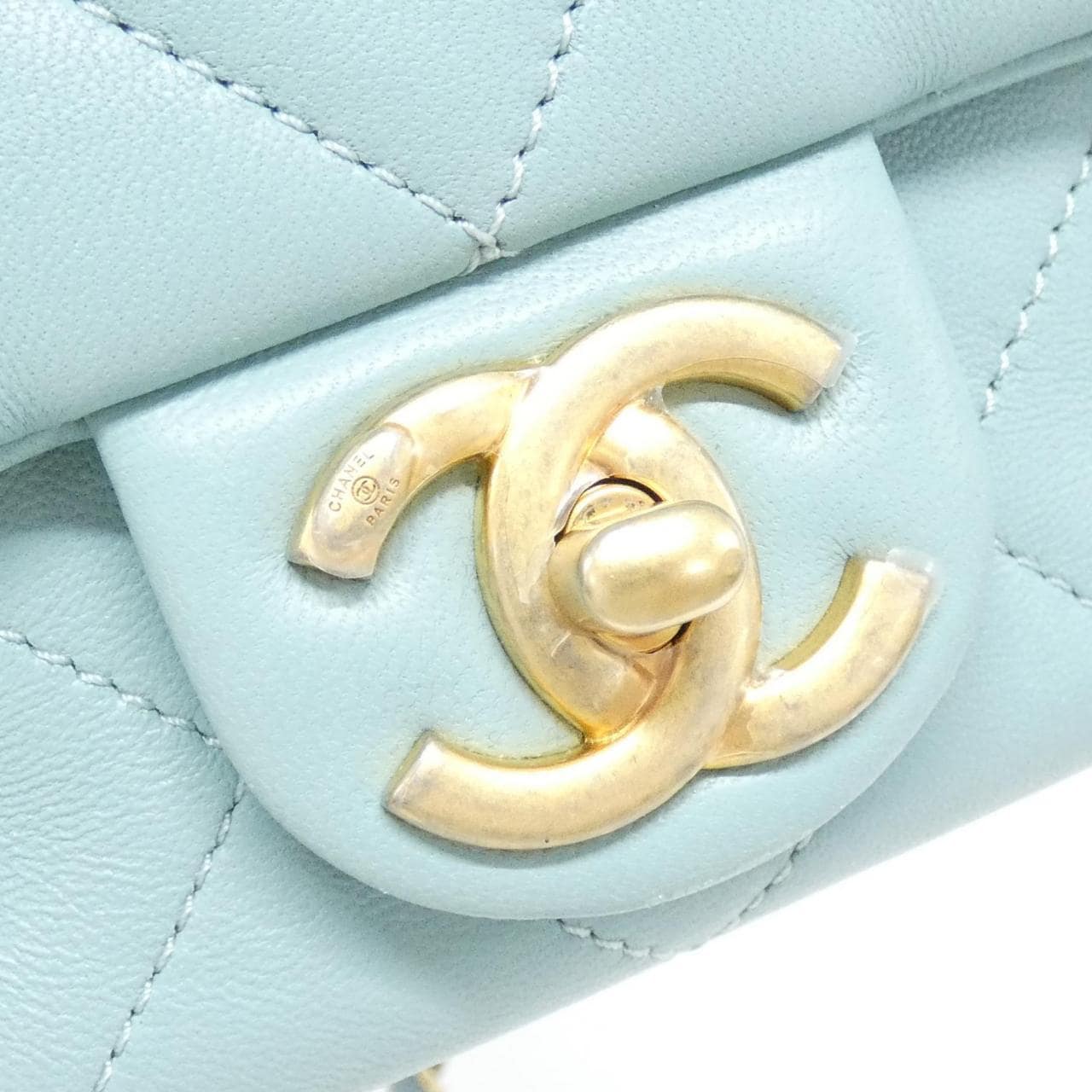 CHANEL Chanel 19 AS1357 Handbag Lambskin 藍色 羊皮 中古品A - 縮圖 7