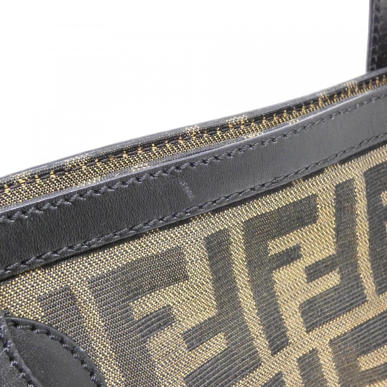 FENDI 8BR355 JWU Bag Canvas 黑色 帆布 中古品A - 縮圖 4