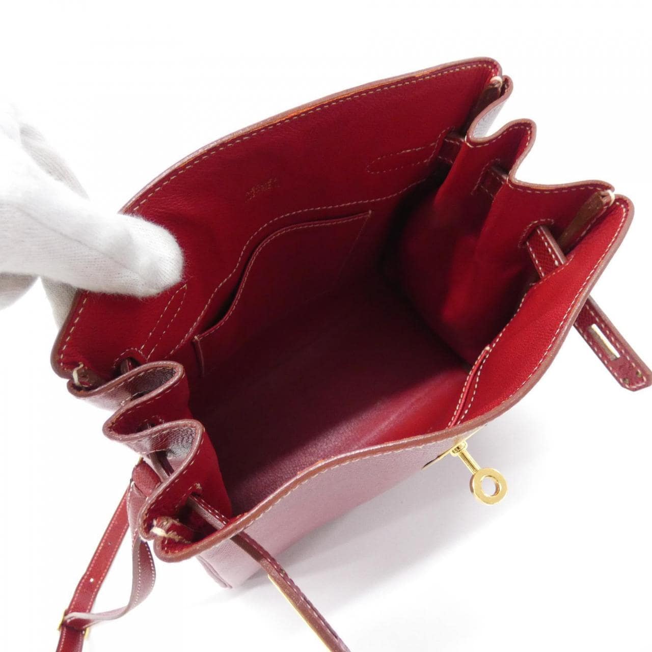 HERMES HERMÈS Shoulder Bag Rouge - Thumbnail 7