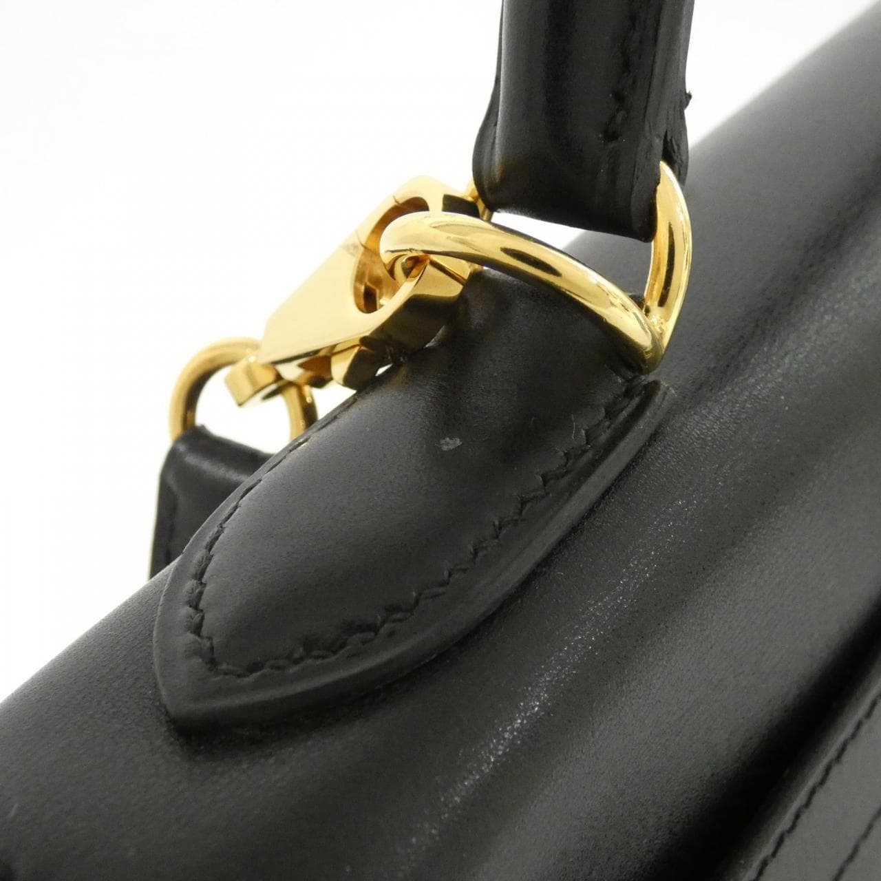 HERMES HERMÈS Kelly 001865CC Bag Box Calf Black Box Calf Leather - Thumbnail 6