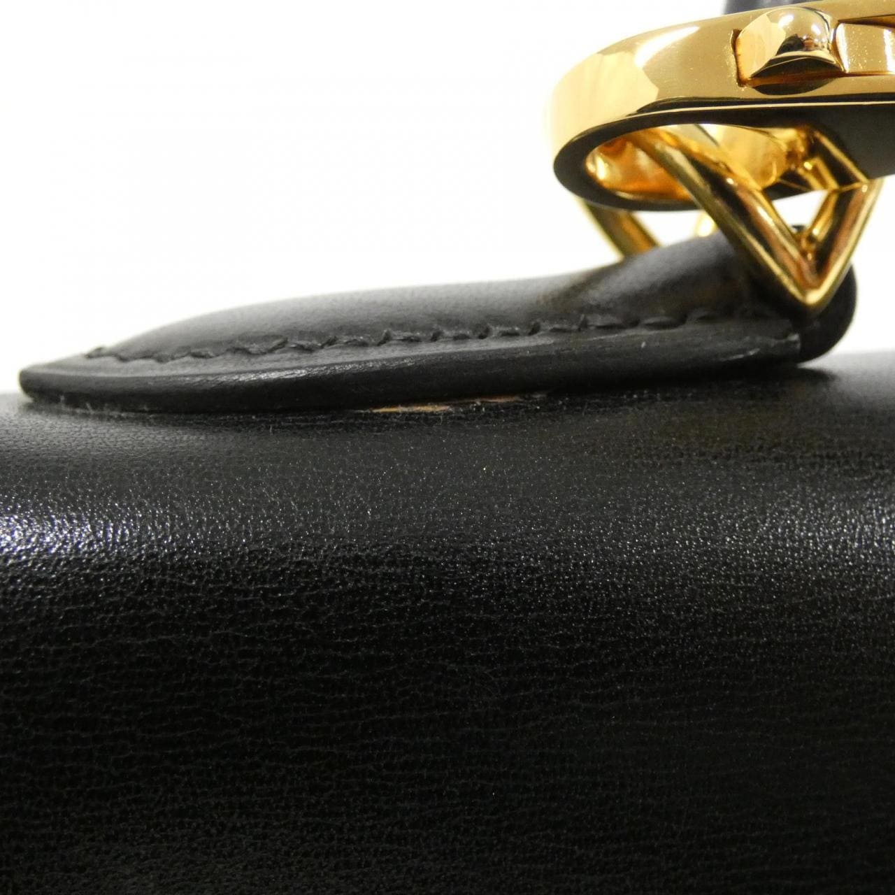 HERMES HERMÈS Kelly 001865CC Bag Box Calf Black Box Calf Leather - Thumbnail 8