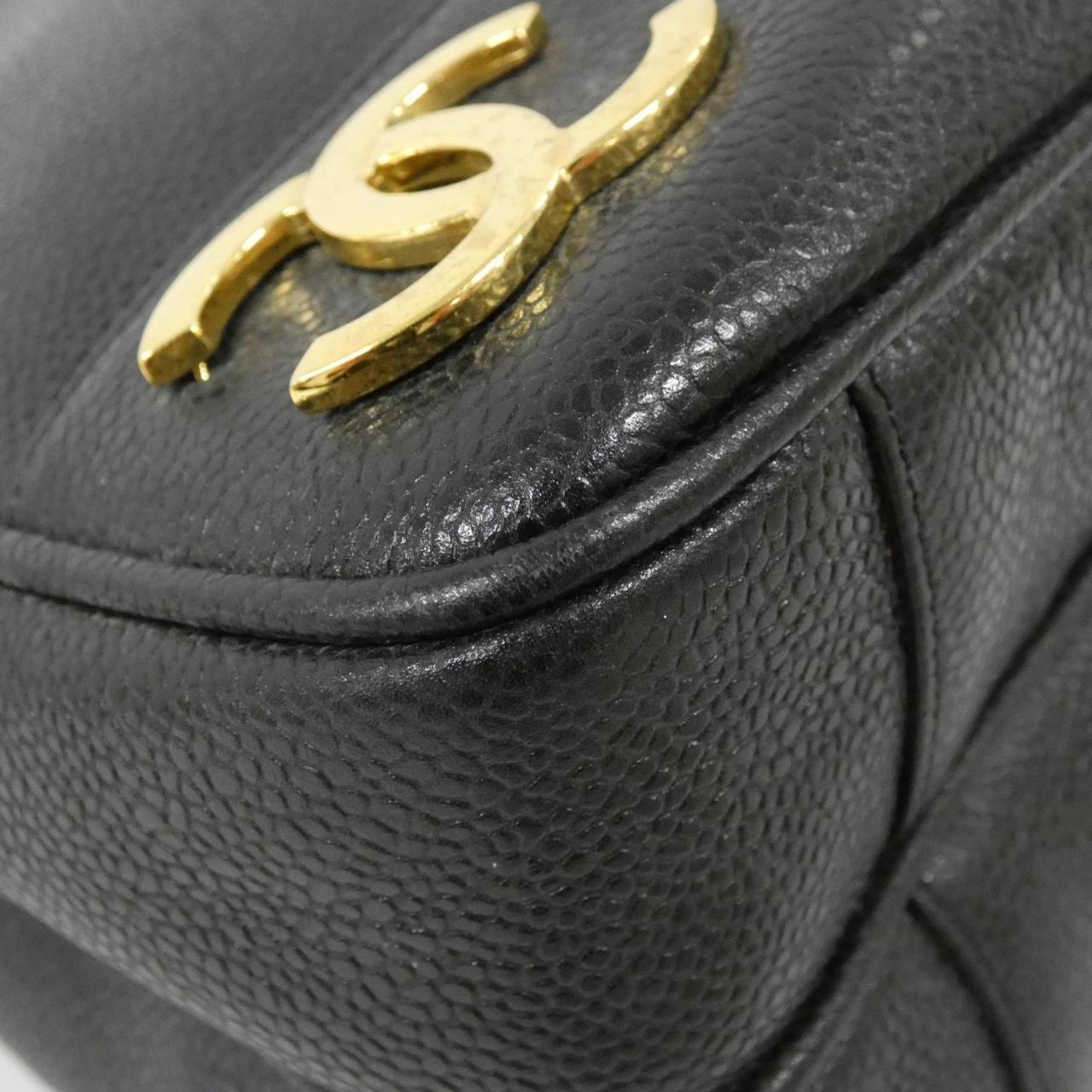 CHANEL Shoulder Grained Calfskin Black Grained Calfskin - Thumbnail 2