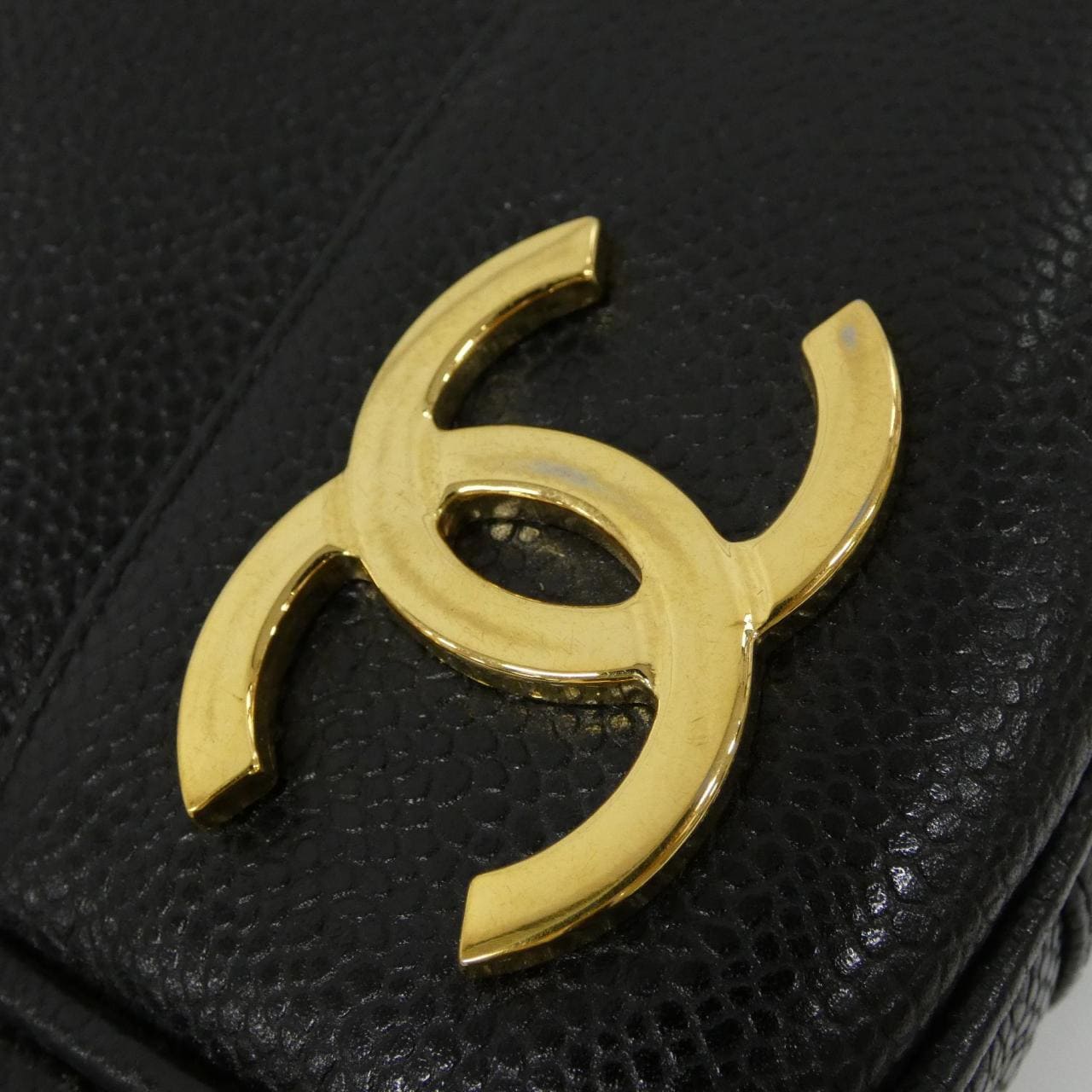 CHANEL Shoulder Grained Calfskin Black Grained Calfskin - Thumbnail 4