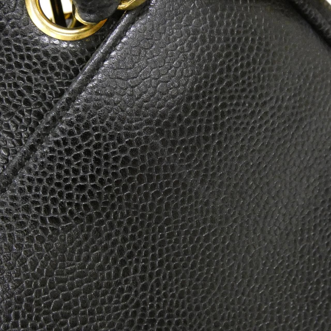 CHANEL Shoulder Grained Calfskin Black Grained Calfskin - Thumbnail 5
