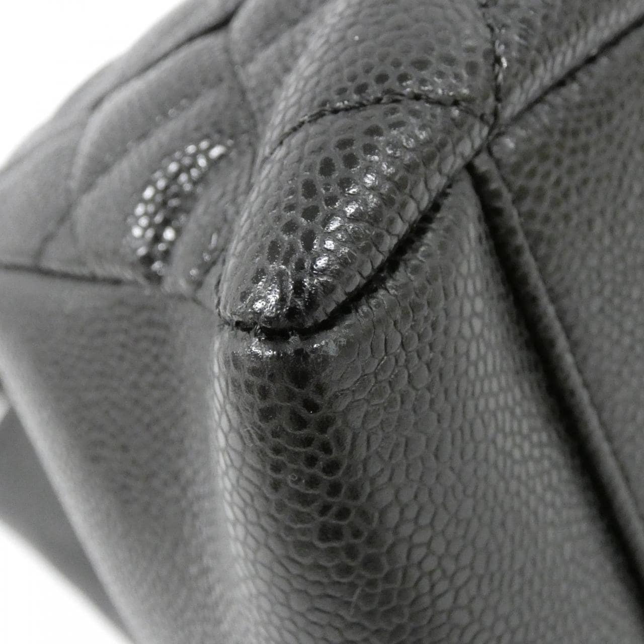 CHANEL 50995 Shoulder Grained Calfskin Black Grained Calfskin Rank A - Thumbnail 3