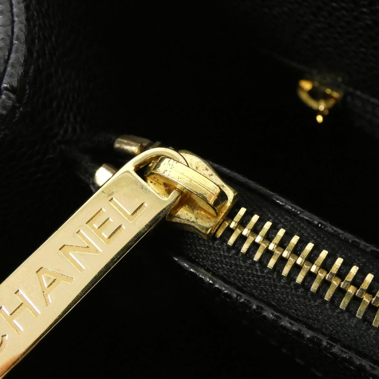 CHANEL 50995 Shoulder Grained Calfskin Black Grained Calfskin Rank A - Thumbnail 8