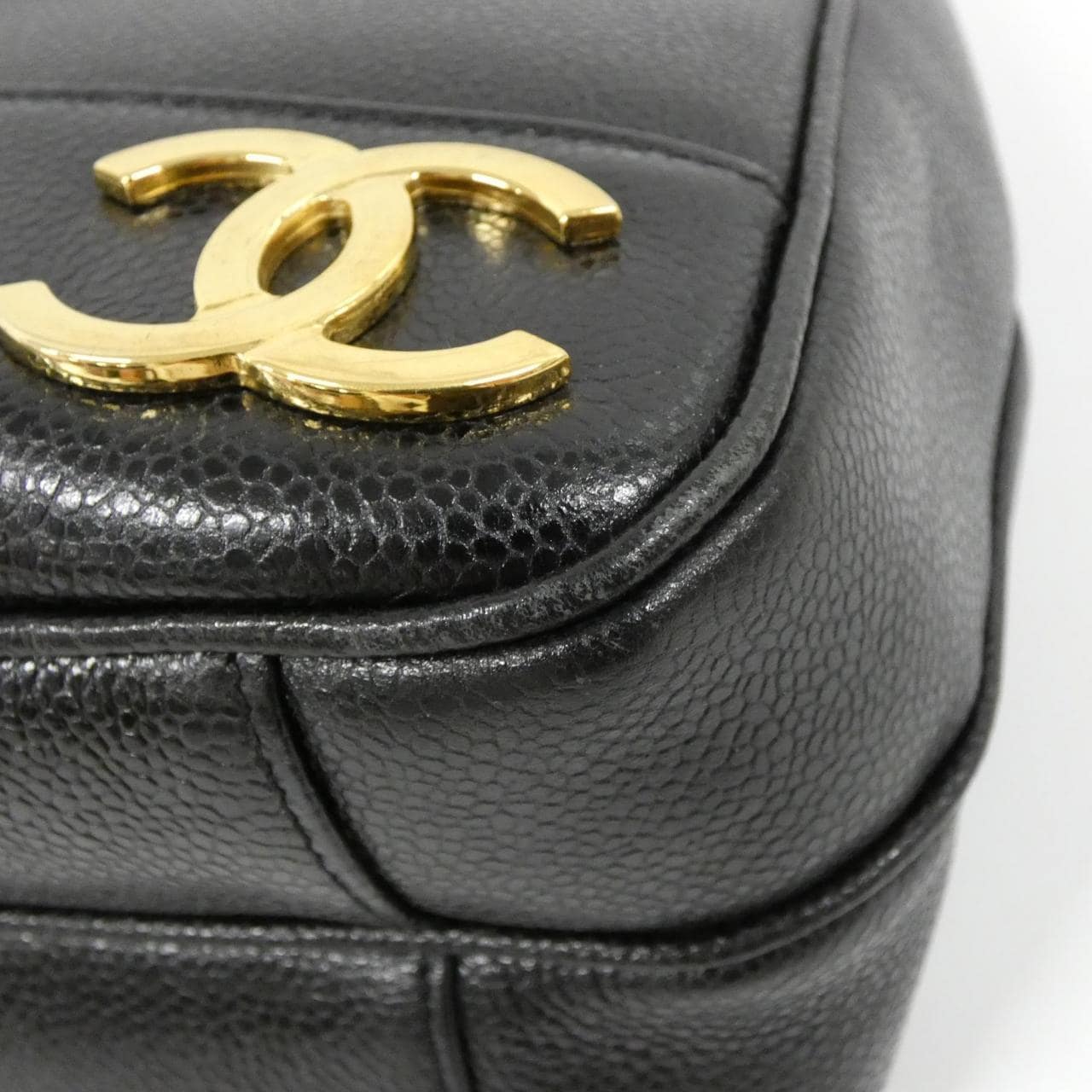 CHANEL 03675 Shoulder Grained Calfskin 黑色 荔枝紋牛皮 中古品A - 縮圖 2