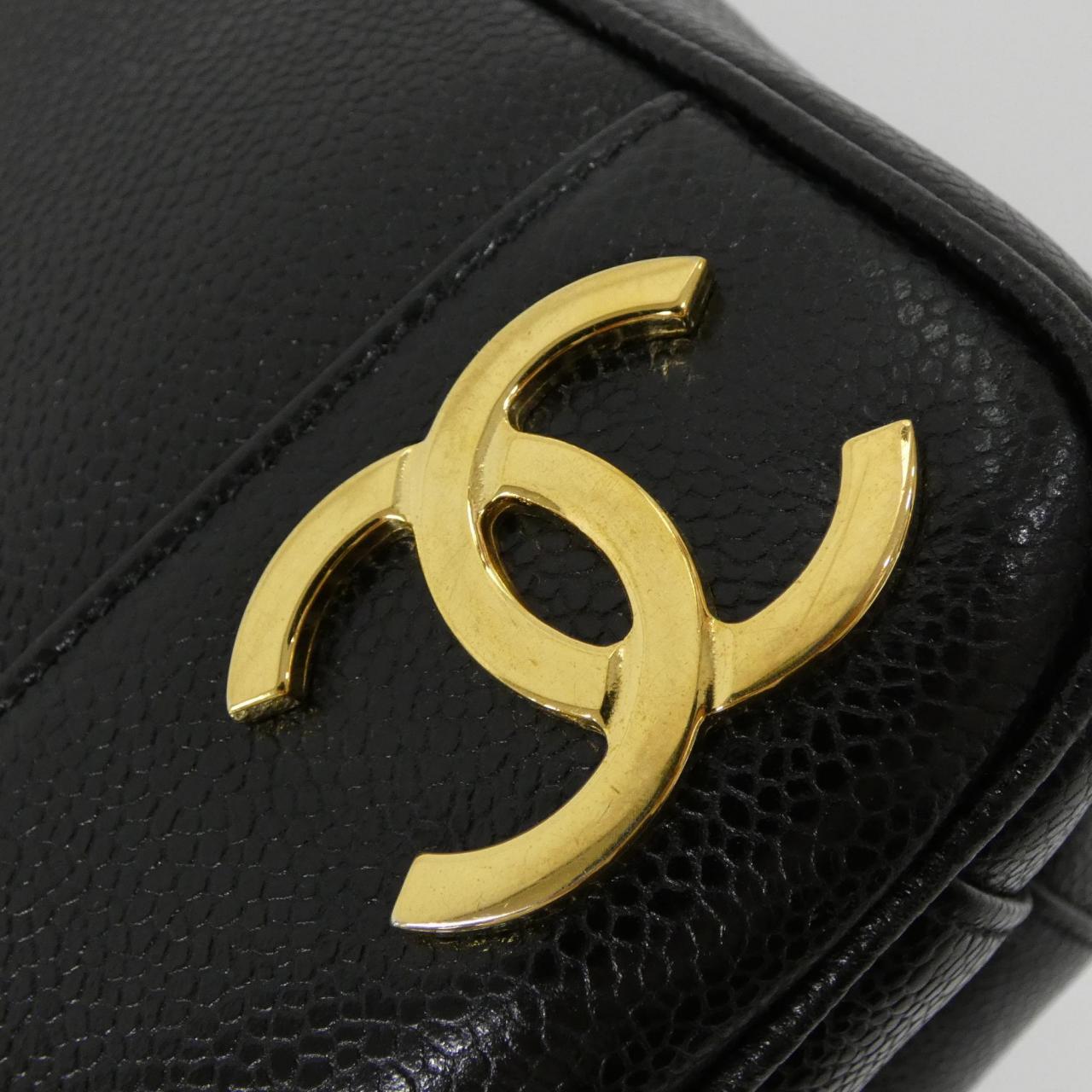 CHANEL 03675 Shoulder Grained Calfskin 黑色 荔枝紋牛皮 中古品A - 縮圖 3