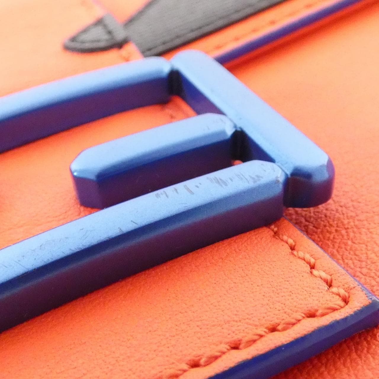 FENDI Baguette 8BR600 41K Shoulder Bag Leather 紅色 皮革 中古品A - 縮圖 4