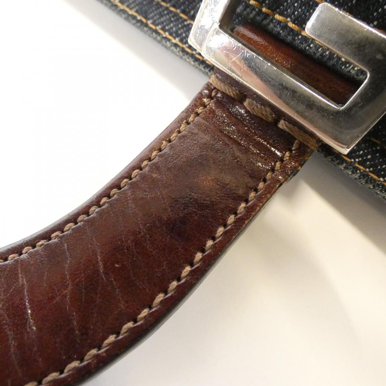 FENDI 26329 Bag Denim 藍色 牛仔布 中古品B - 縮圖 4