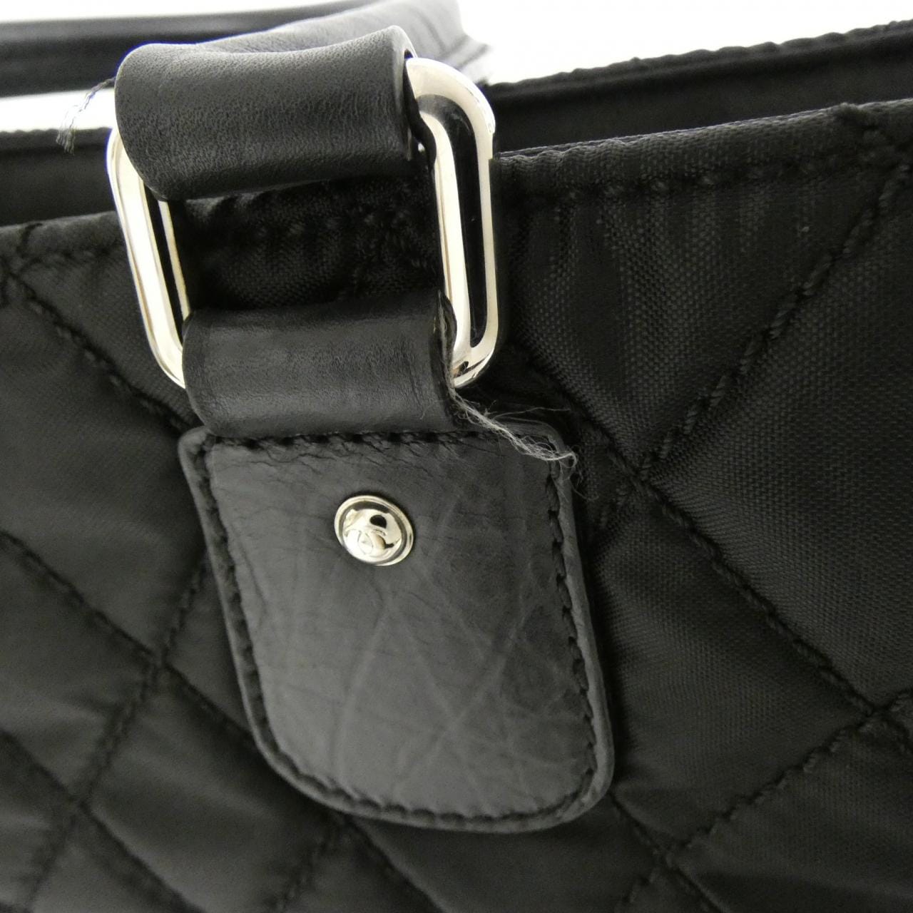 CHANEL 33100 Handbag Nylon Black Nylon - Thumbnail 5