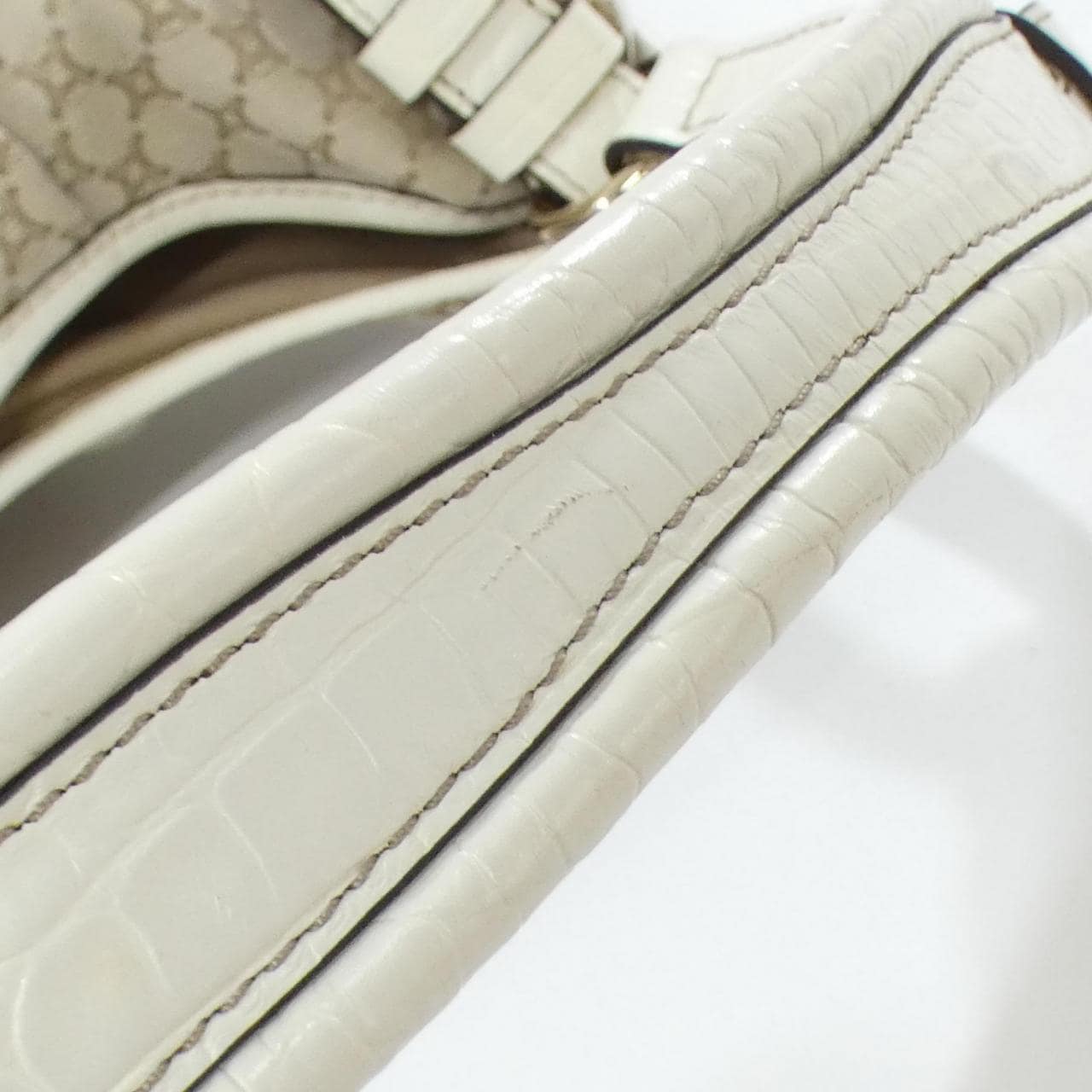 CELINE Shoulder Bag Canvas 白色 帆布 中古品A - 縮圖 8