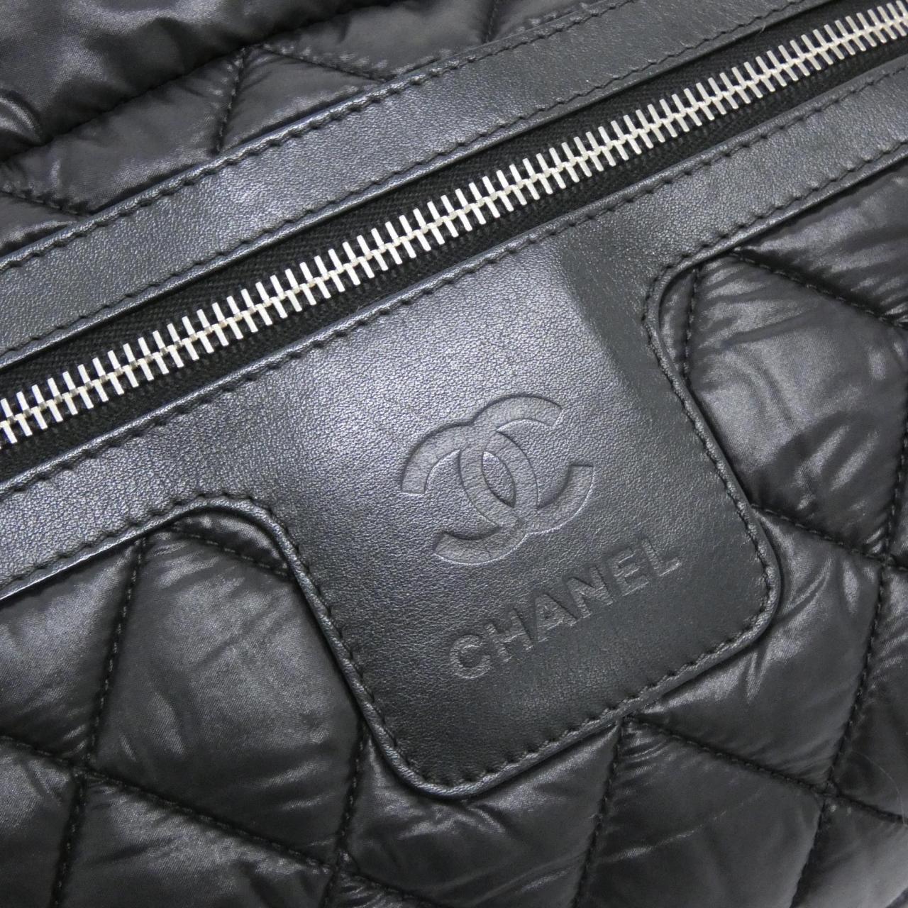 CHANEL Deauville 48610 Handbag Nylon Black Nylon Rank A - Thumbnail 5