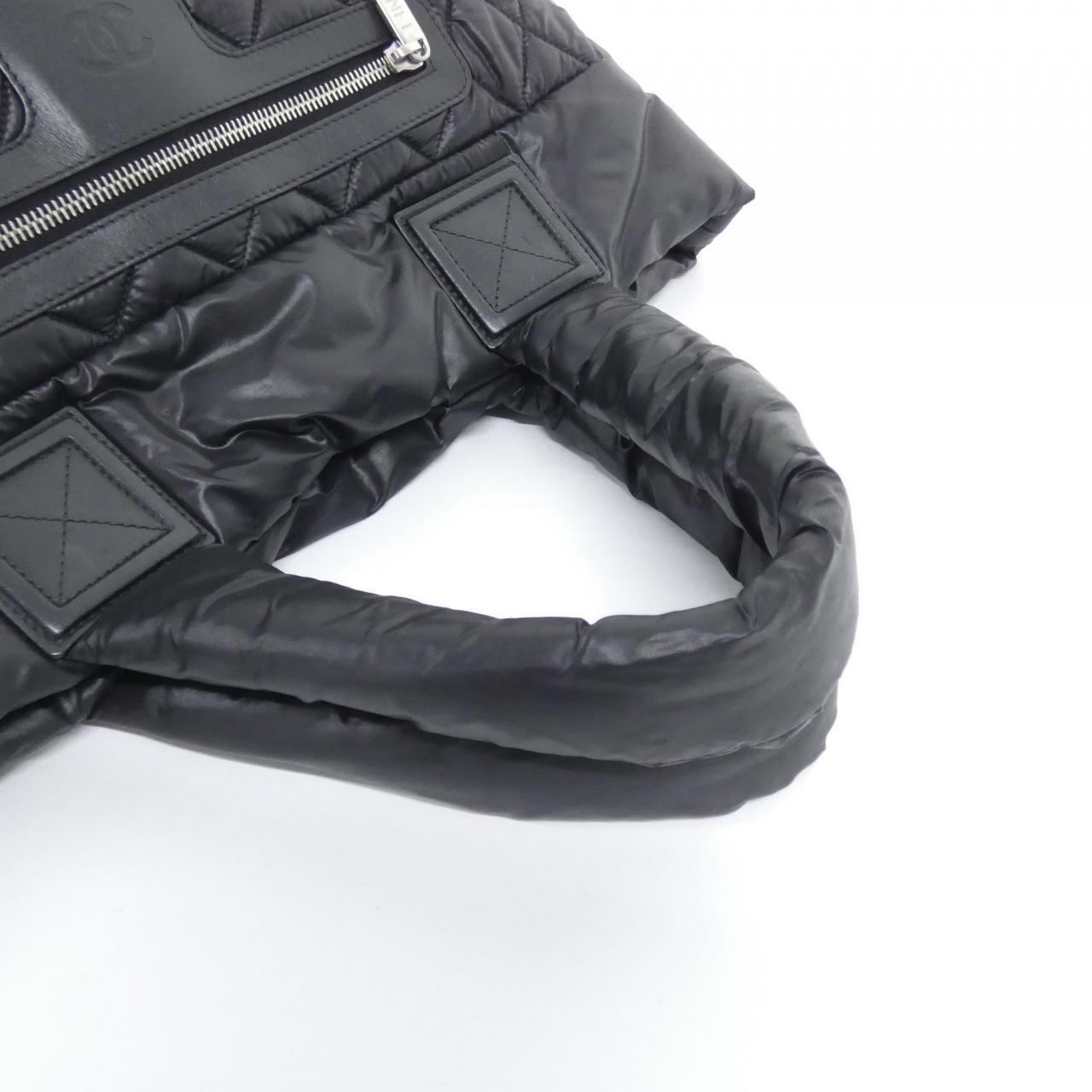 CHANEL Deauville 48610 Handbag Nylon Black Nylon Rank A - Thumbnail 6