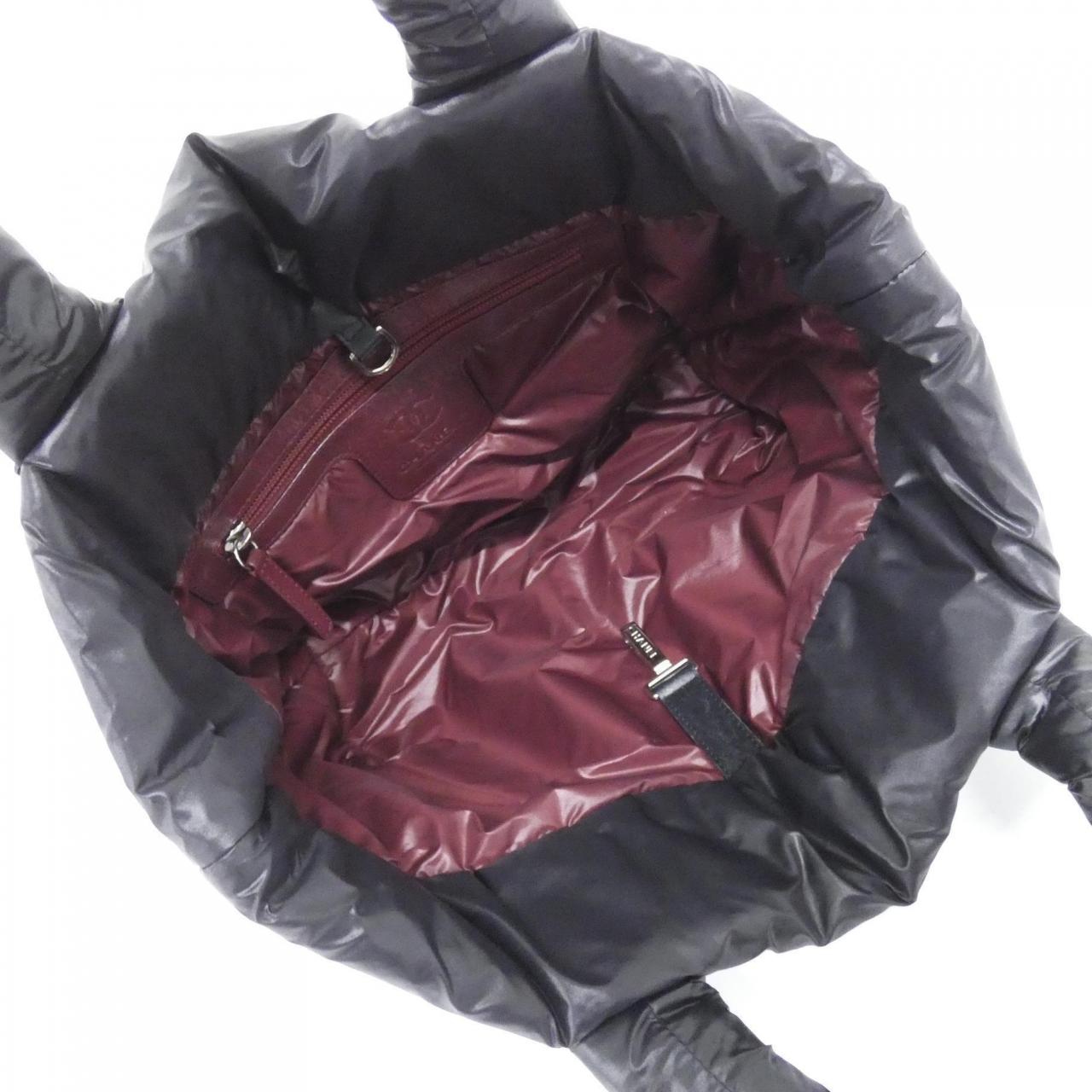 CHANEL Deauville 48610 Handbag Nylon Black Nylon Rank A - Thumbnail 7