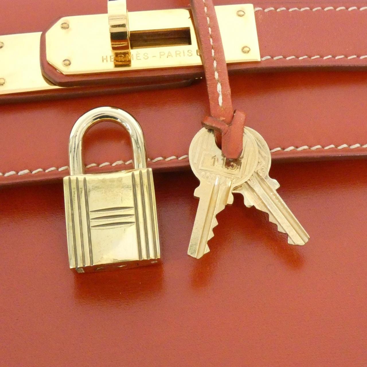 HERMES HERMÈS Kelly 001848CC Bag Box Calf Black Box Calf Leather - Thumbnail 6